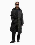 Barbour Meredith Quilted Jacket in Black with detachable hood