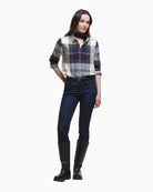 Relaxed-fit shirt styled with jeans for casual look