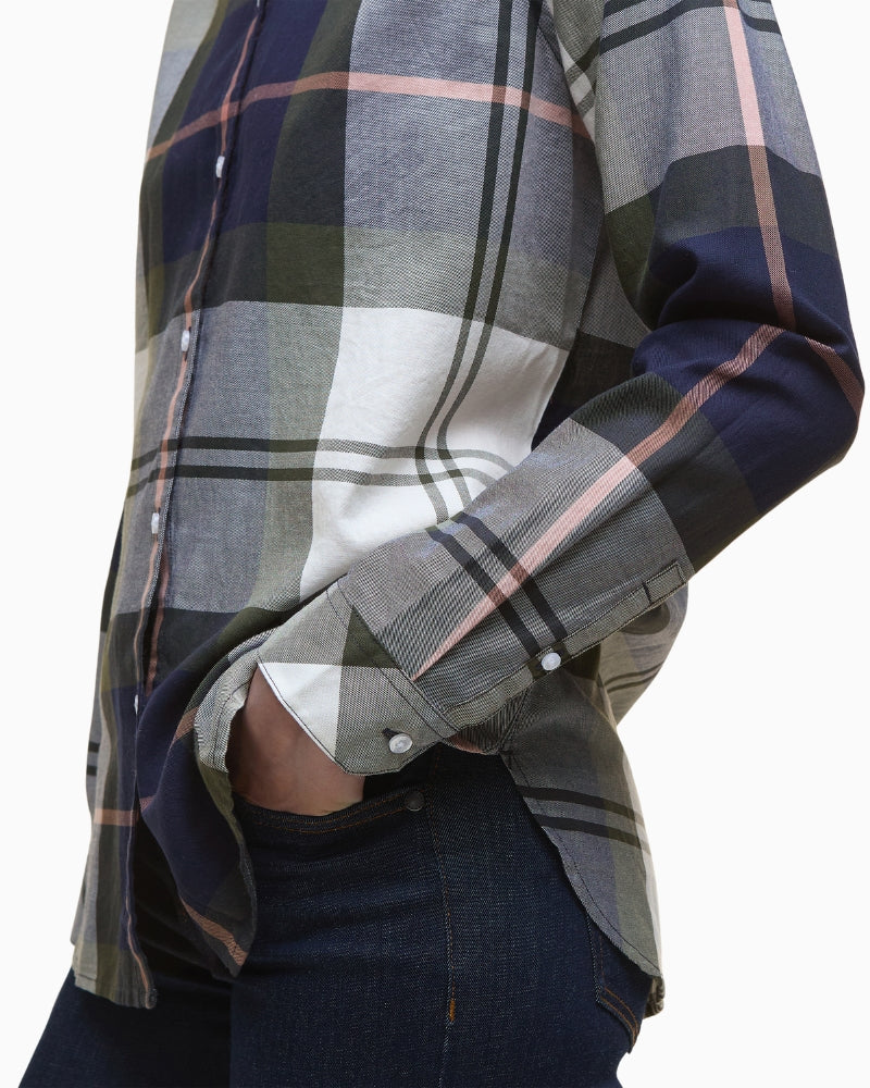 Cuffed long sleeve with subtle stitch detailing