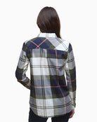 Back view showing shirt length and loose fit