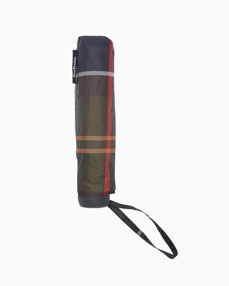 Barbour Portree Umbrella in classic tartan with telescopic folding design