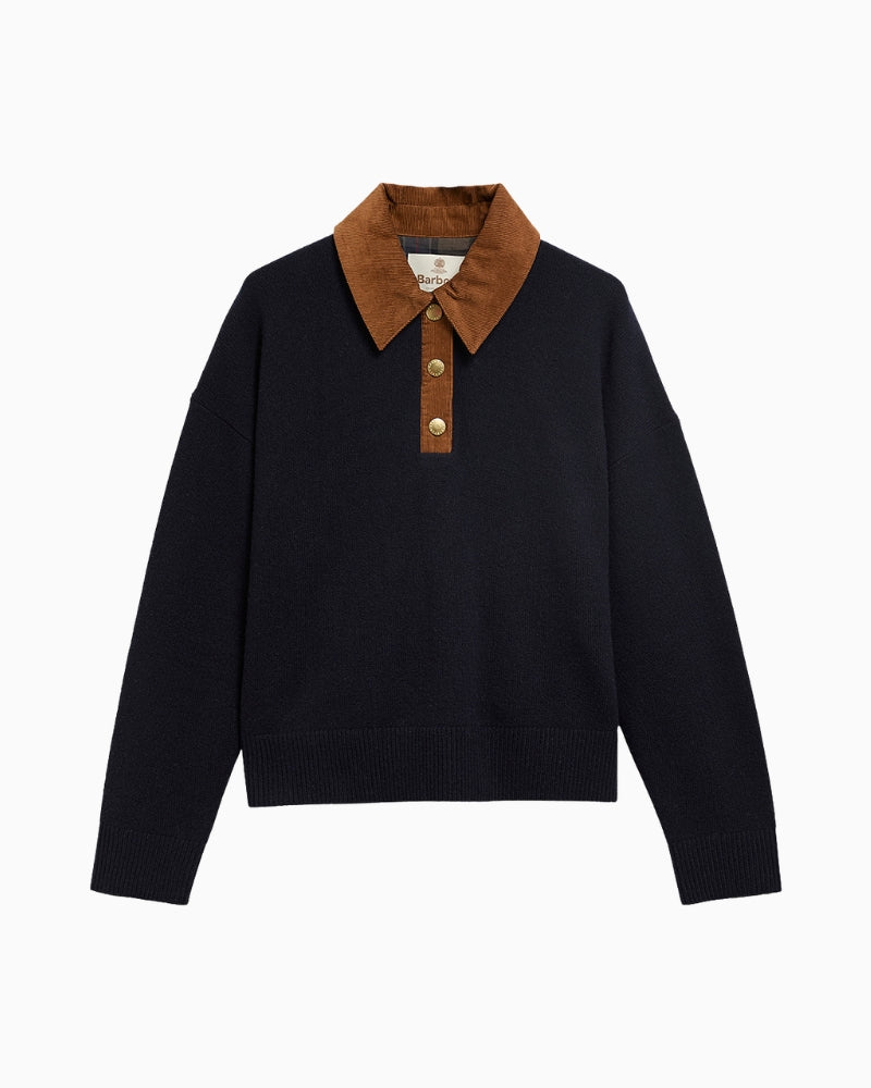 Barbour Ravenshill Jumper Navy styled portrait