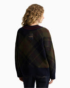 Barbour Shae Jumper Navy Green back view