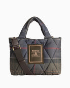 Barbour Tartan Arlene Mini Quilted Tote in Tartan front view