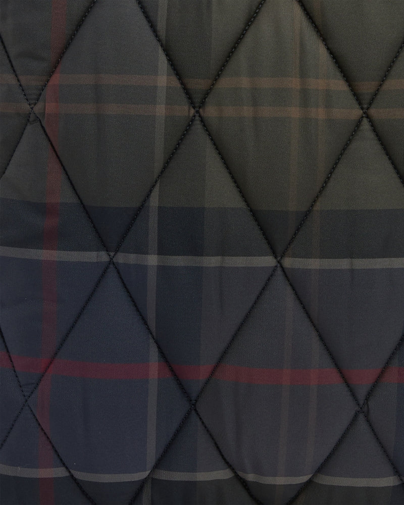 Barbour Tartan Arlene Quilted Tote in Tartan quilted fabric detail