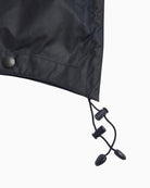 Barbour Waxed Cotton Hood in navy string detail