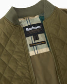 Barbour Whillan quilted jacket green, inner detail view – Áines Boutique
