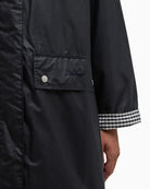 Barbour Wren wax jacket navy pocket detail – Áines Boutique