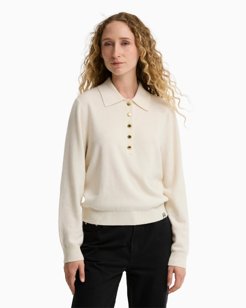 Barbour Wynn Jumper Cream front view