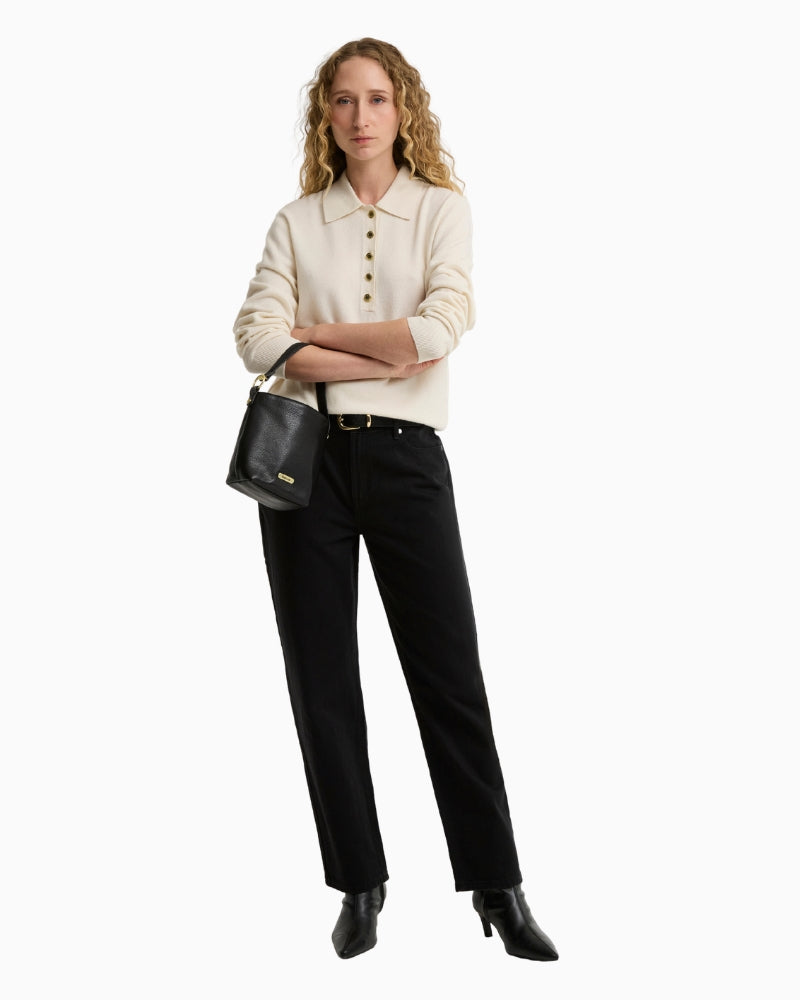 Barbour Wynn Jumper Cream full outfit view