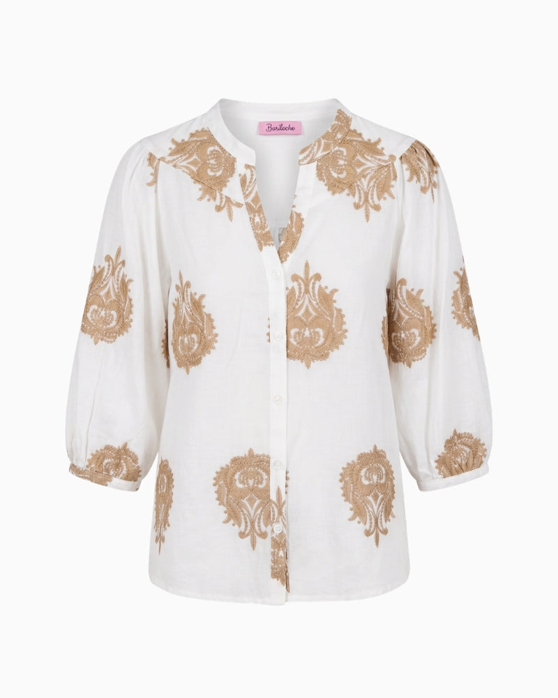 Bariloche Bielsa Blouse in off white front view
