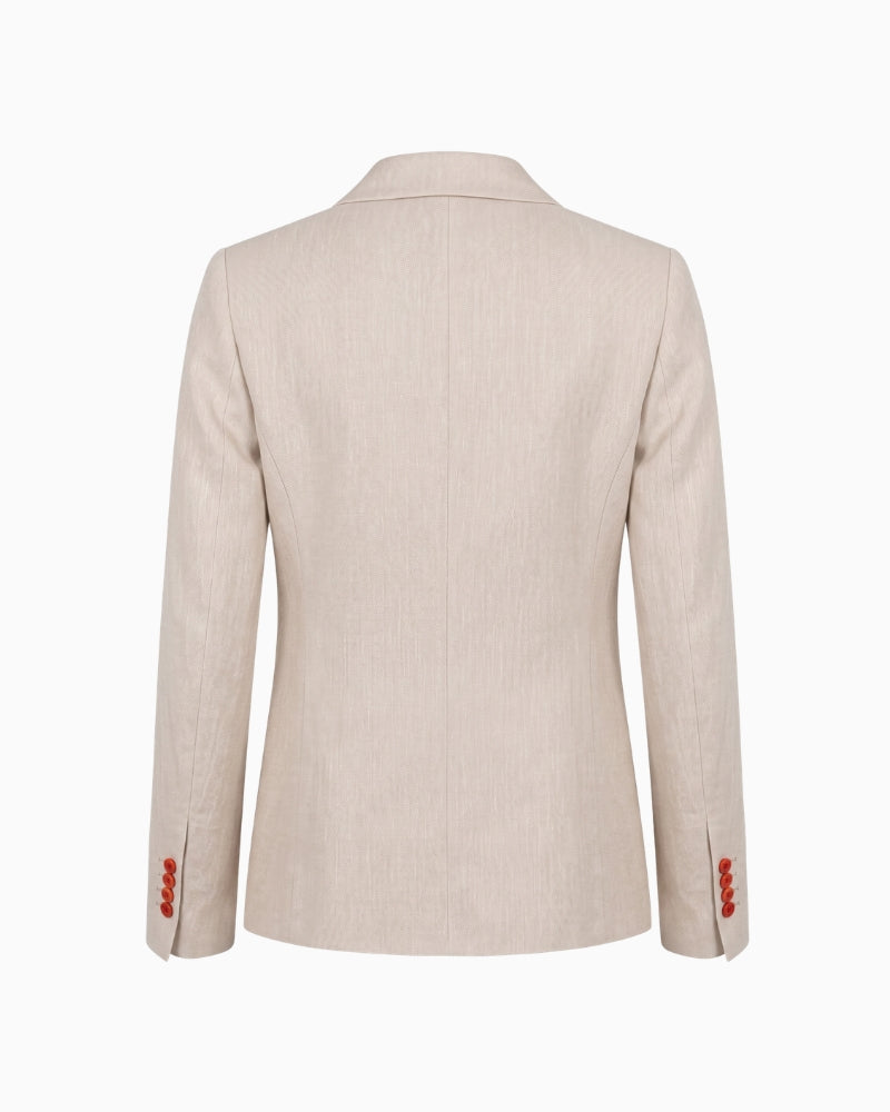 Bariloche Cervantes Blazer in beige back view