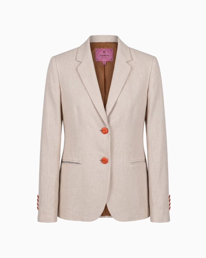 Bariloche Cervantes Blazer in beige front view