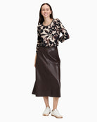 Floral print jersey t-shirt by Betty Barclay with ¾ sleeves and round neck