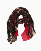 Rolled view of scarf showing 180 cm length and breathable weave