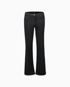 Front view of Betty Barclay dark denim trousers with relaxed fit and five-pocket style