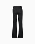 Back view of casual cotton trousers with plain finish and comfortable fit