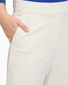 Close up of Plain-coloured culottes by Betty Barclay with high waist and side pockets