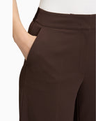 Close up of Plain cropped culottes by Betty Barclay with high waist and side pockets