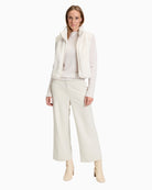 Plush sleeveless body warmer by Betty Barclay with zip front and stand-up collar