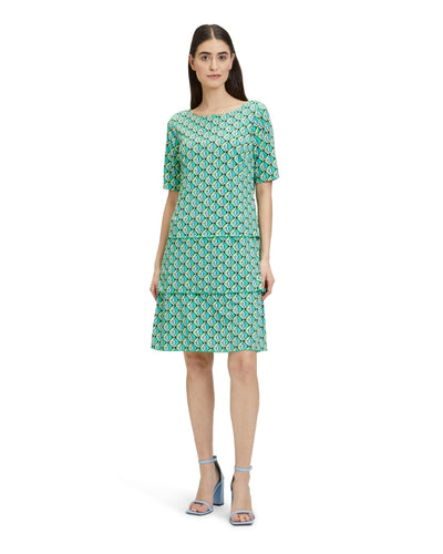 Betty Barclay - Short Sleeves Tiered Dress