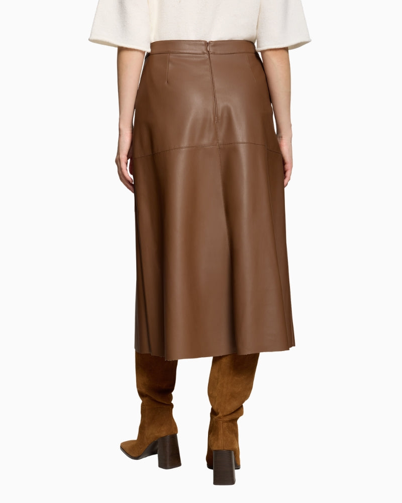 Betty Barclay A-Line Skirt in Tan back view