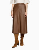 Betty Barclay A-Line Skirt in Tan front view