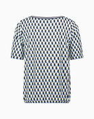 Betty Barclay Casual T-Shirt blue green graphic back view