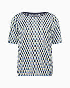 Betty Barclay Casual T-Shirt blue green graphic front view