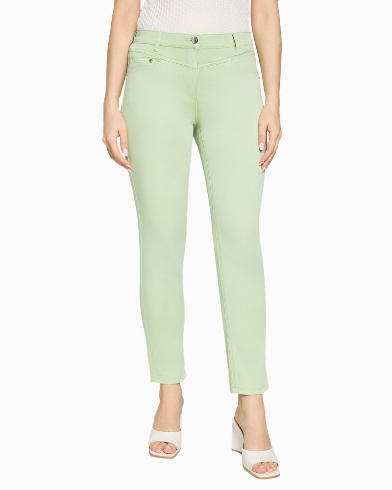 Betty Barclay Casual Trousers foam green front view
