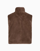 Betty Barclay Faux Fur Gilet in Tan back view