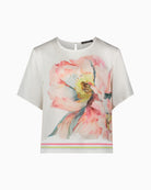 Betty Barclay floral viscose top flat lay front view – Áines Boutique