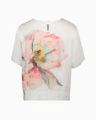 Betty Barclay floral viscose top flat lay back view – Áines Boutique