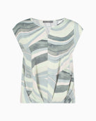 Betty Barclay graphic jersey T-shirt flat lay front view – Áines Boutique