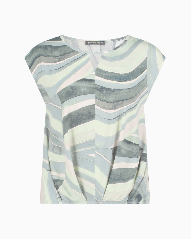 Betty Barclay graphic jersey T-shirt flat lay front view – Áines Boutique