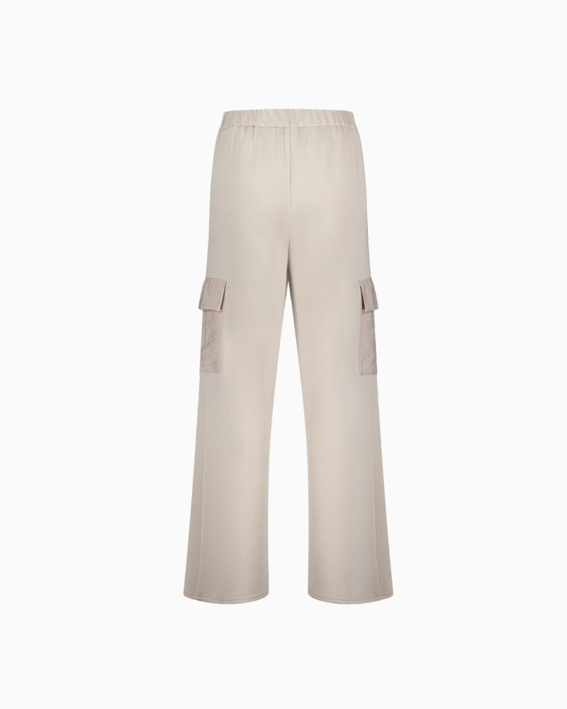 Betty Barclay jersey high waist trousers flat lay back view – Áines Boutique