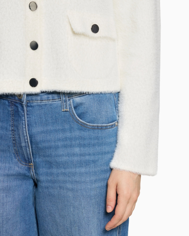 Betty Barclay Knit Cardigan in Cream pocket detail