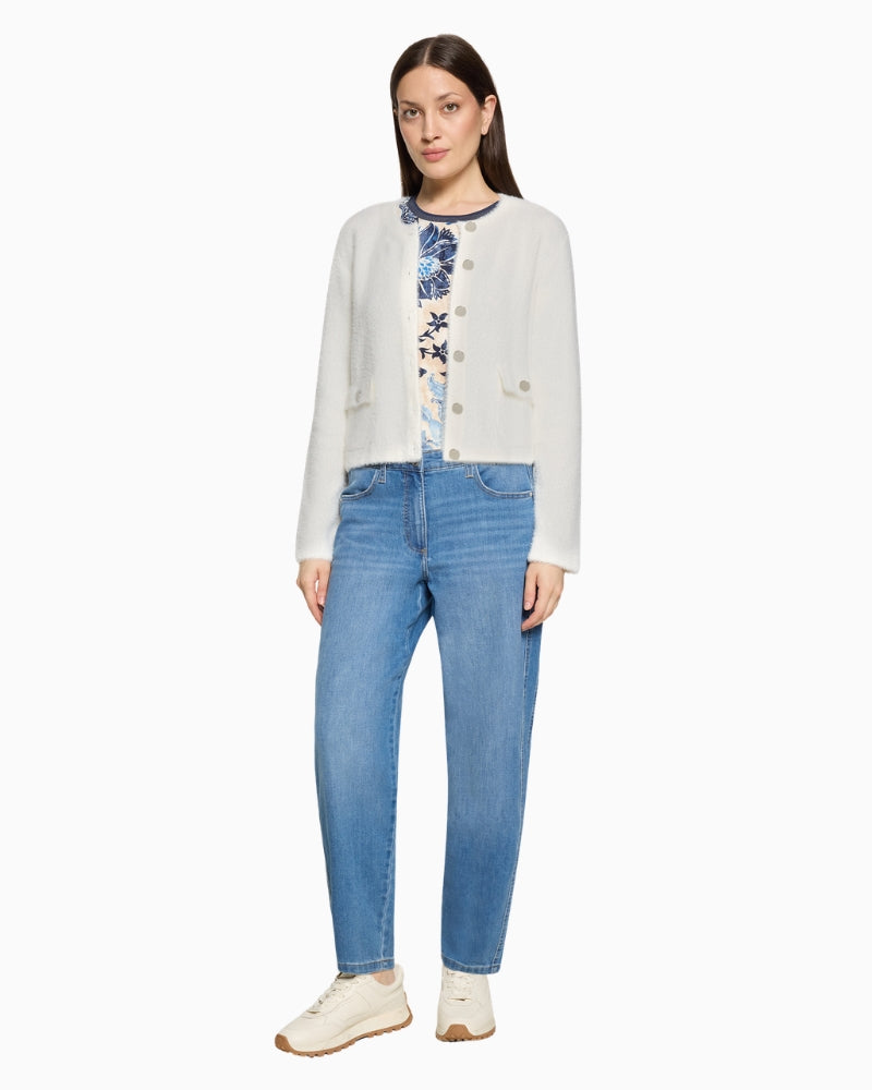 Betty Barclay Knit Cardigan in Cream styled view