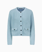 Betty Barclay Knit Cardigan in Pale Blue fabric detail