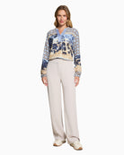 Betty Barclay Long Blouse in Blue styled view