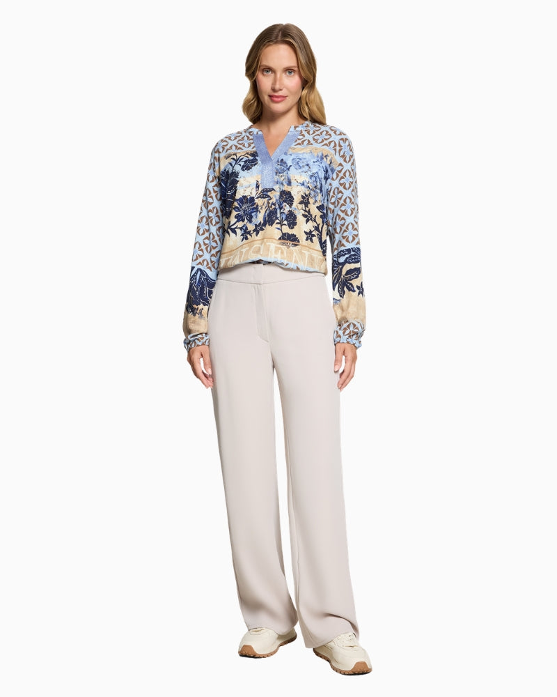 Betty Barclay Long Blouse in Blue styled view