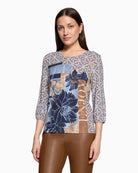 Betty Barclay Oversized Top in Blue front view