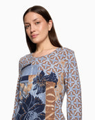 Betty Barclay Oversized Top in Blue graphic print detail