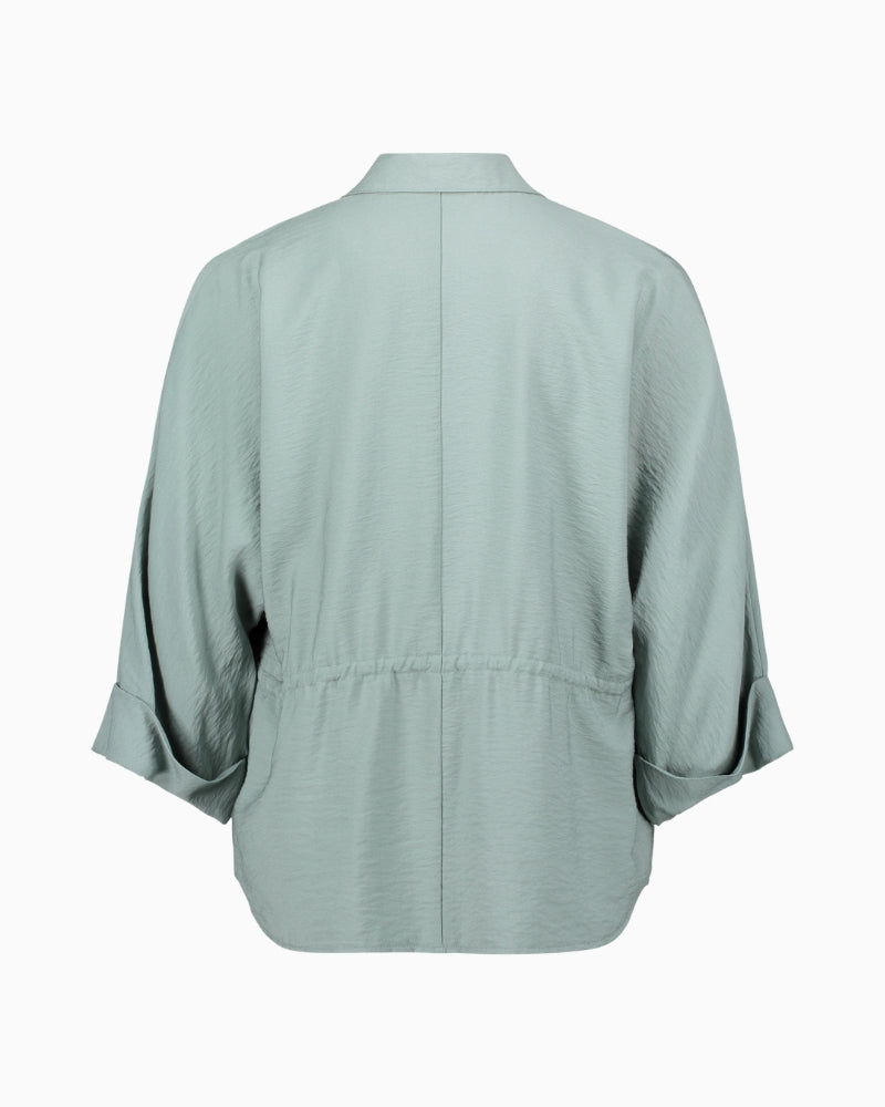 Betty Barclay plain coloured blouse flat lay back view  – Áines Boutique