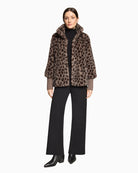 Betty Barclay Plush Jacket in Leopard front view