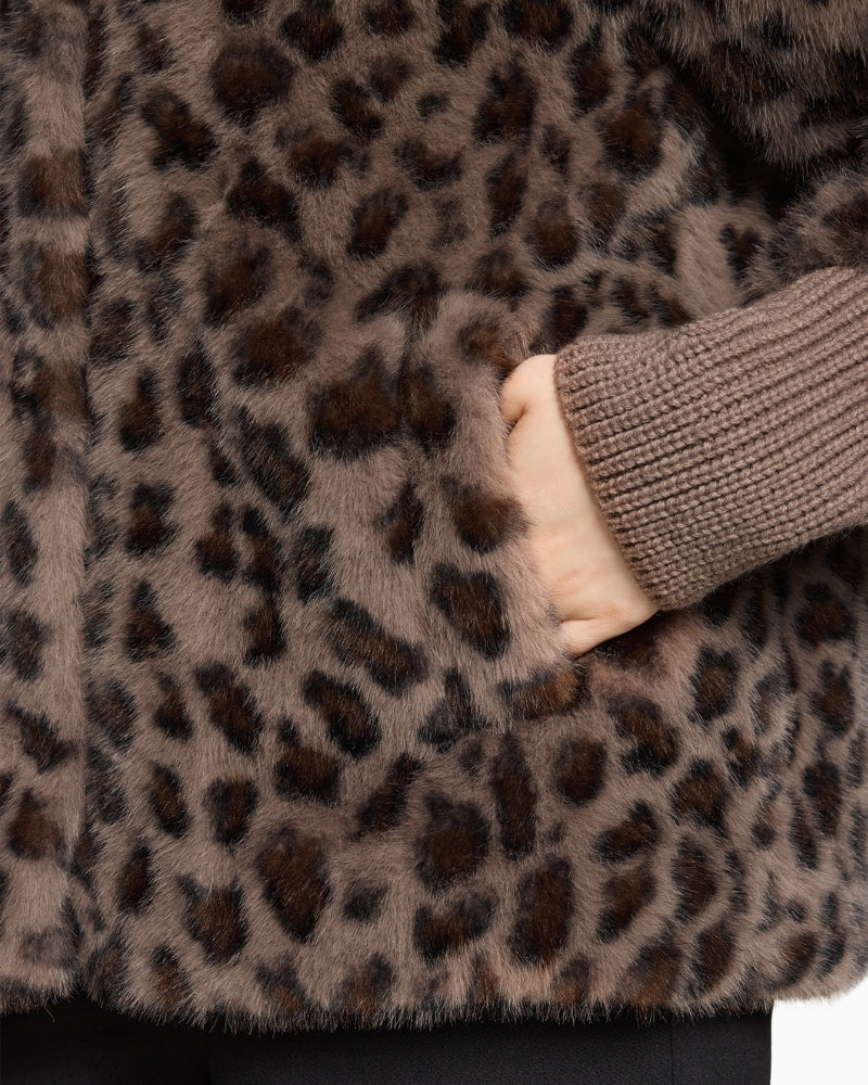 Betty Barclay Plush Jacket in Leopard pocket detail