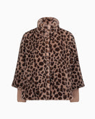 Betty Barclay Plush Jacket in Leopard press stud fastening detail