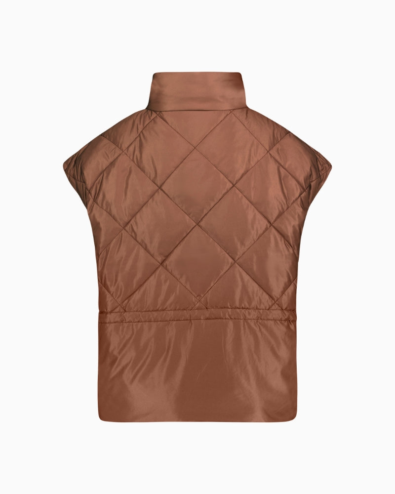 Betty Barclay Quilted Jacket in Tan back view