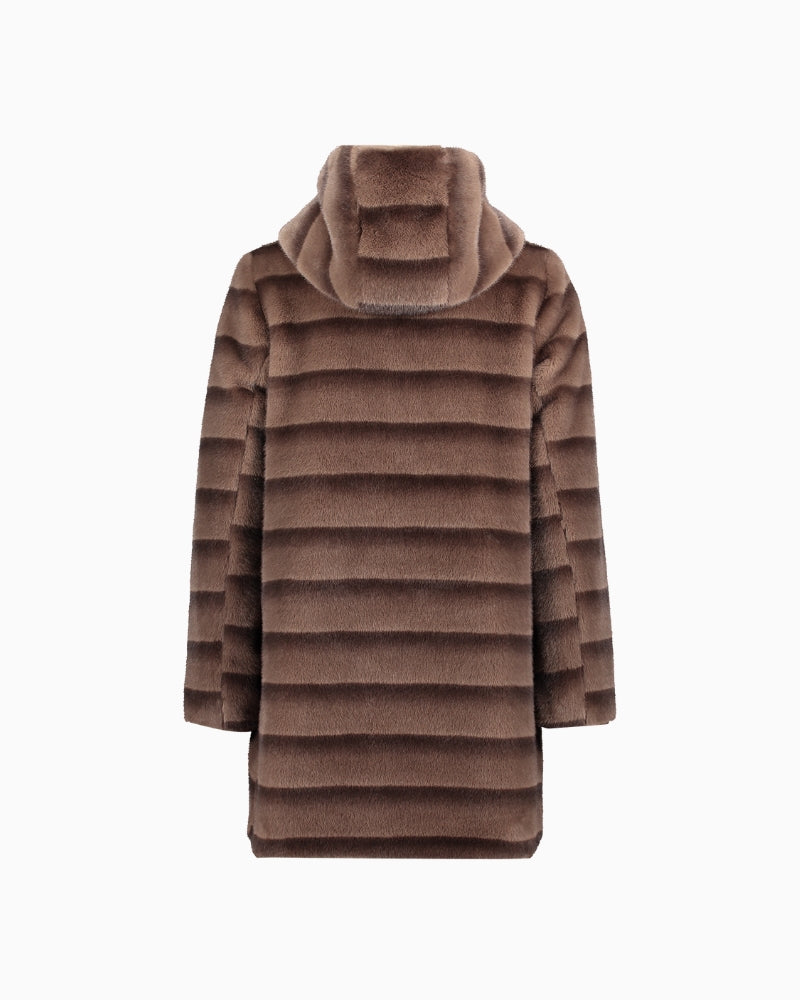 Betty Barclay Reversible Jacket in Taupe back view