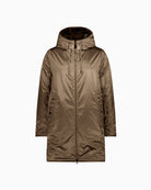 Betty Barclay Reversible Jacket in Taupe hood detail